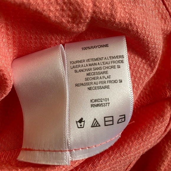 Sanctuary Mila Coral Button Front 3/4 Sleeve Textured Top Size 2X - Picture 8 of 11